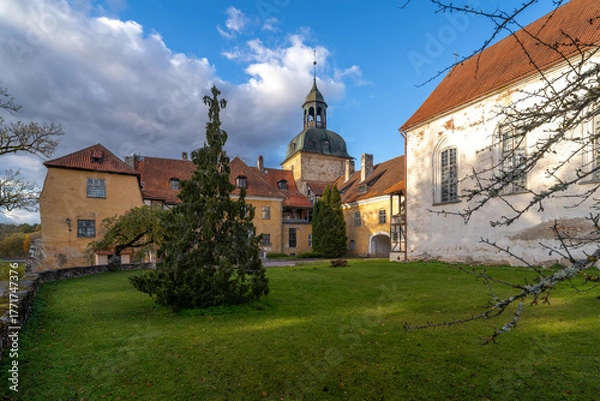 Obraz Fragment from Straupe Castle in Latvia