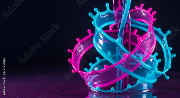 Fototapeta 3d rendered illustration of a glowing sphere in a circle
