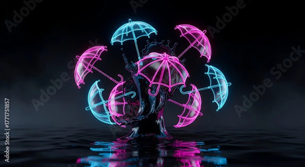 Fototapeta abstract background with umbrella