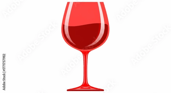 Obraz Sip rich red wine in a classic elegant glass, perfect for celebrations or a relaxing evening.