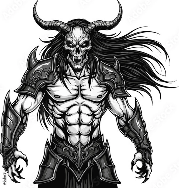 Fototapeta Dark Hollow Warrior Vector Art