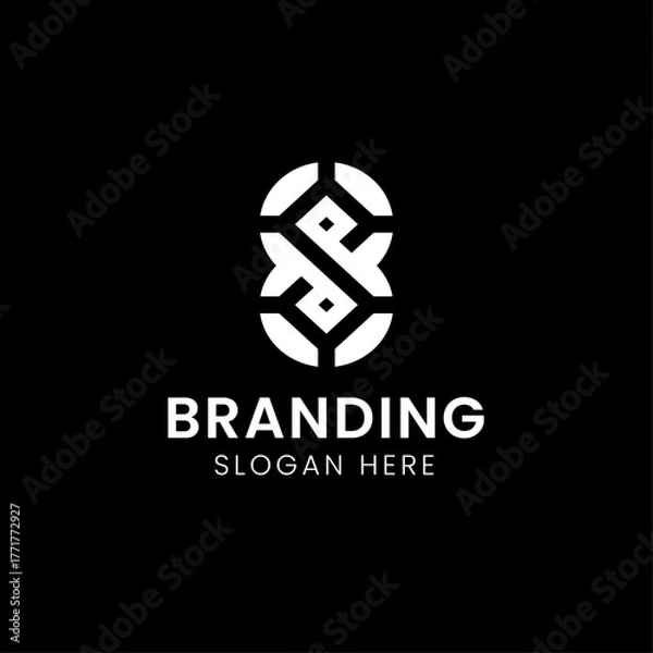 Obraz geometric letter s infinity logo template