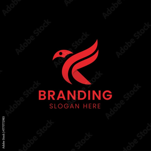 Obraz Flying Eagle Bird Logo Design
