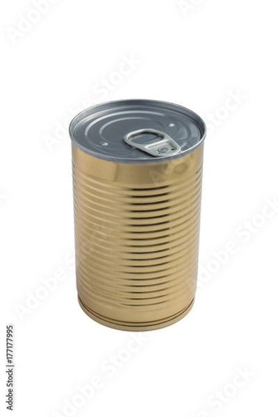 Fototapeta Can on white background close-up view