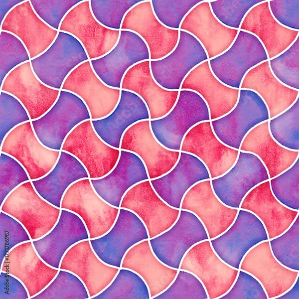 Fototapeta seamless pattern with wavy lines