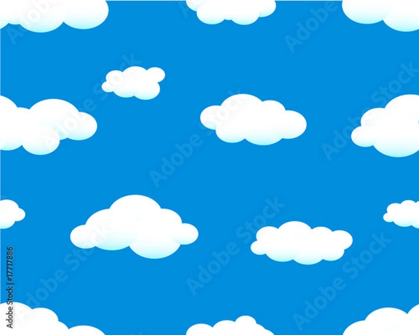 Obraz seamless sky background with clouds
