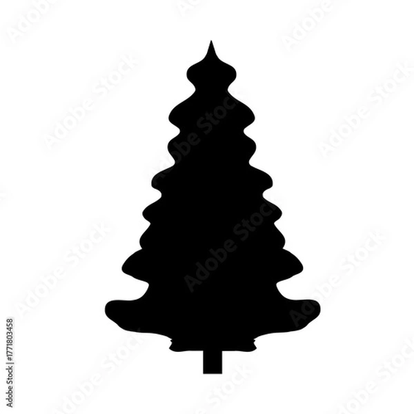Obraz Pine tree icon,christmas tree 