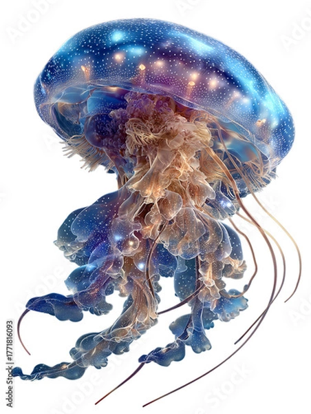 Obraz Glass Jellyfish – Transparent Ocean