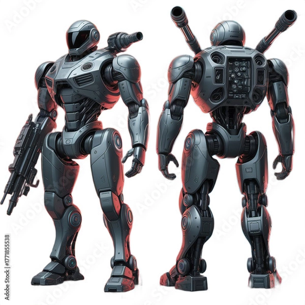 Obraz Futuristic Advanced AI Humanoid Robot  Next-Generation Android Prototype in Sci-Fi Laboratory High-Tech 
