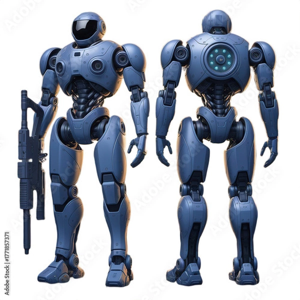 Obraz Futuristic Advanced AI Humanoid Robot  Next-Generation Android Prototype in Sci-Fi Laboratory High-Tech 
