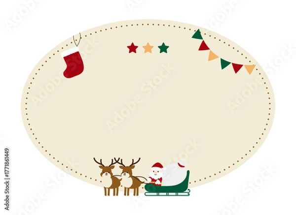 Fototapeta クリスマスの見出しフレーム