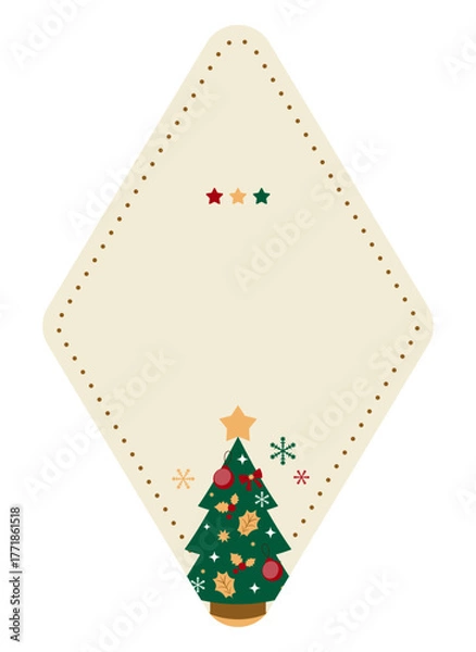 Fototapeta クリスマスの見出しフレーム