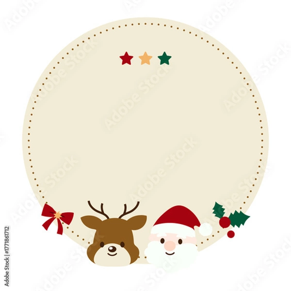 Fototapeta クリスマスの見出しフレーム