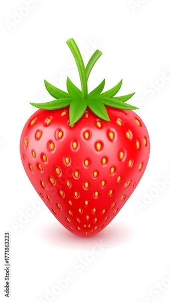 Obraz Vibrant Strawberry Delight - A Close-Up of Fresh, Juicy Red Fruit.