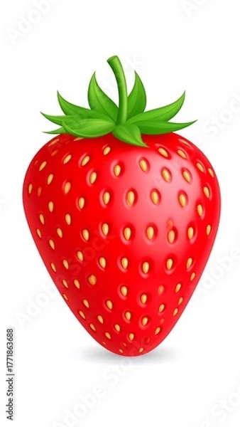 Obraz Vibrant Strawberry Delight - A Close-Up of Fresh, Juicy Red Fruit.