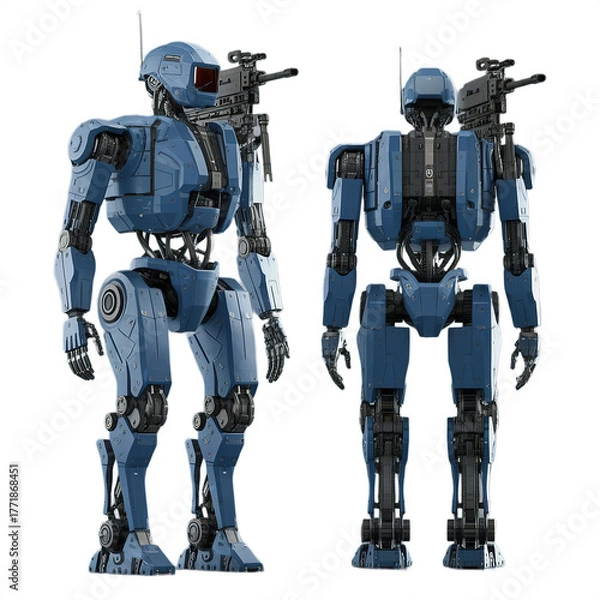 Obraz Futuristic Advanced AI Humanoid Robot  Next-Generation Android Prototype in Sci-Fi Laboratory High-Tech 
