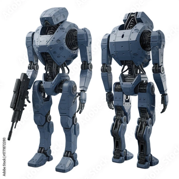 Obraz Futuristic Advanced AI Humanoid Robot  Next-Generation Android Prototype in Sci-Fi Laboratory High-Tech 
