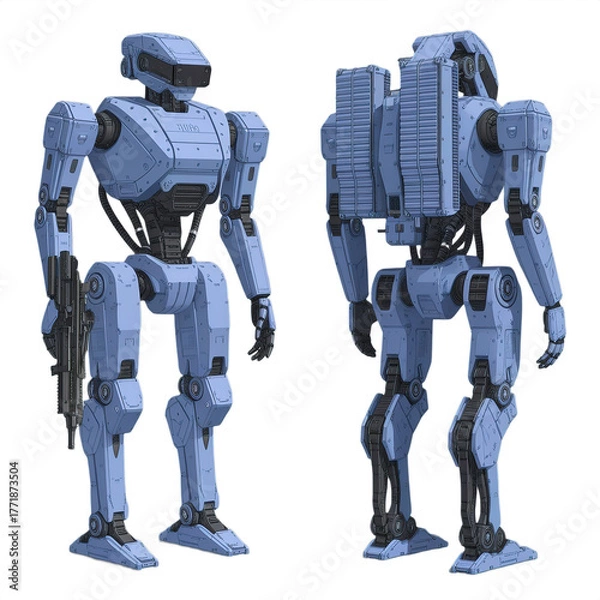 Obraz Futuristic Advanced AI Humanoid Robot  Next-Generation Android Prototype in Sci-Fi Laboratory High-Tech 
