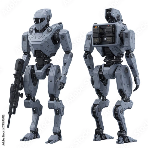 Obraz Futuristic Advanced AI Humanoid Robot  Next-Generation Android Prototype in Sci-Fi Laboratory High-Tech 
