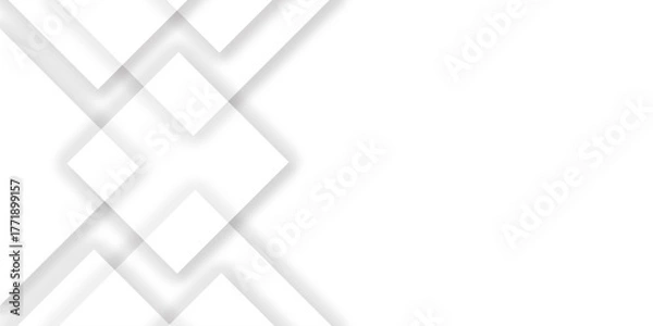 Obraz Abstract background in white and gray shadows.Modern white and gray technology concept diamond triangle geometric background Suit for business, corporate institution presentation