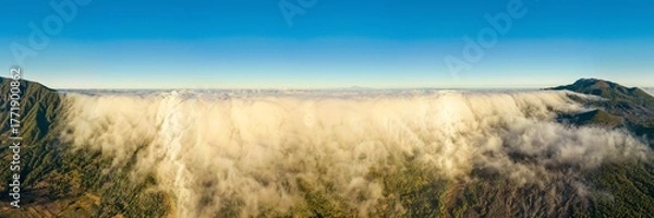 Fototapeta Cloud waterfall, Cumbre Nueva, La Palma, Canary Islands