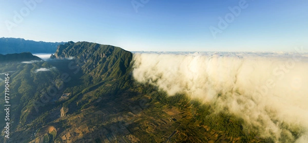 Fototapeta Cloud waterfall, Cumbre Nueva, La Palma, Canary Islands