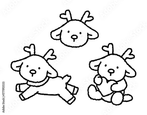 Fototapeta Rudolph Reindeer Illustration