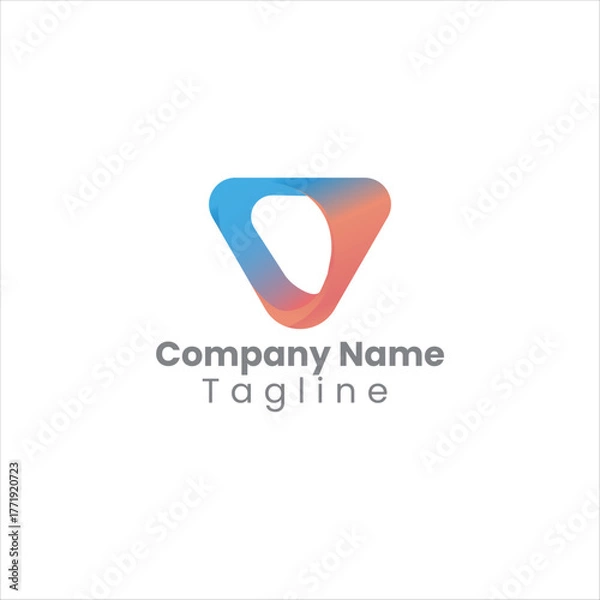 Fototapeta letter "V" within a triangle