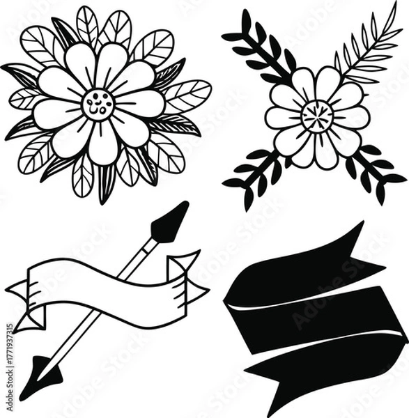 Fototapeta Abstract geometric pixelated blob shape on black canvas minimalist design element isolated on transparent background