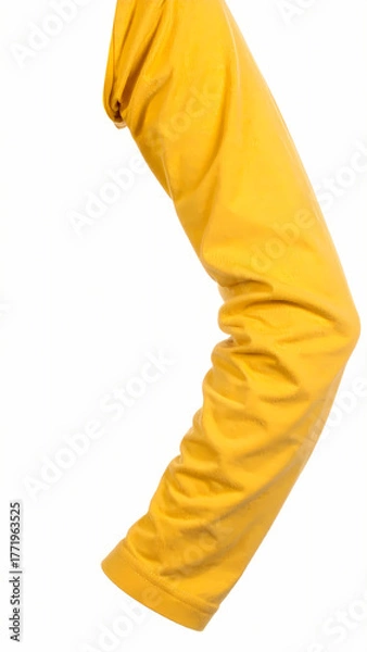 Obraz Isolated yellow long sleeve shirt arm on transparent background for design