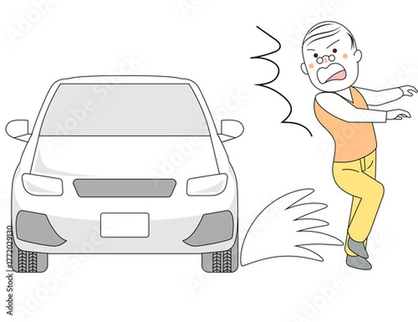 Obraz 泥はねする自動車