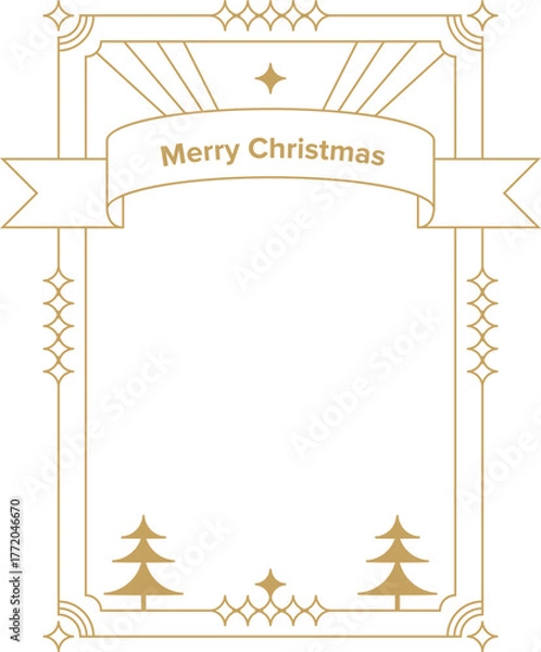 Obraz Merry Christmas Greeting Card Frame