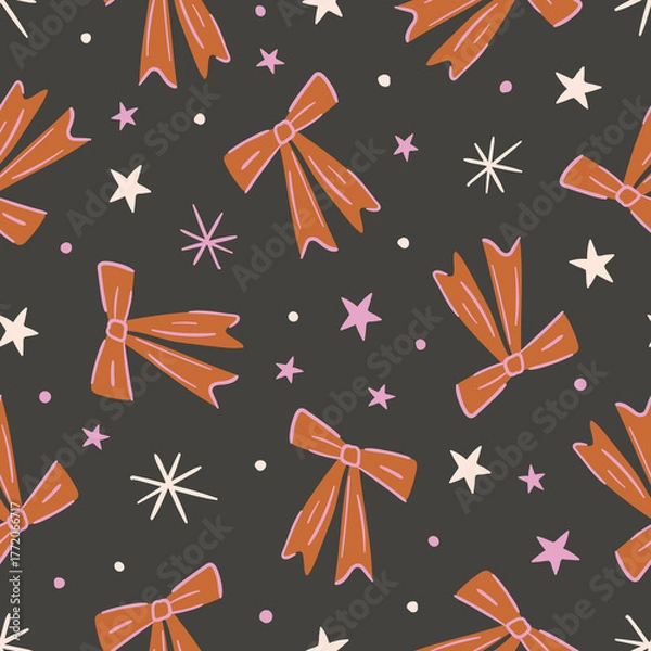 Obraz Halloween Bows Pattern Cute Bows Background