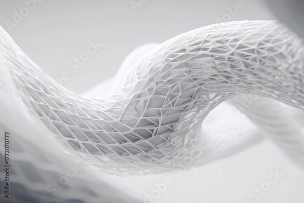 Obraz Abstract White Geometric Design