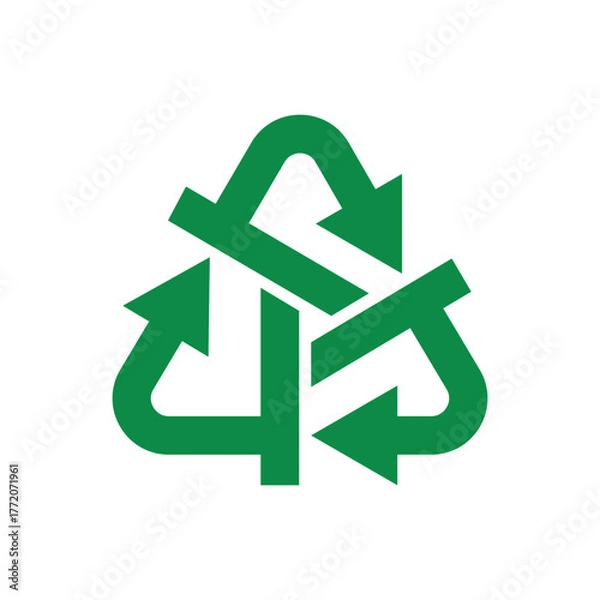 Obraz recycle symbol on a white background