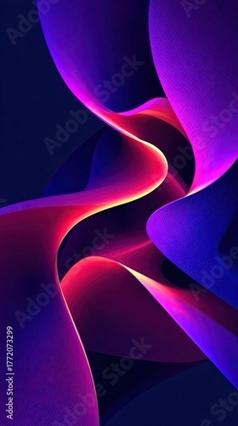 Obraz Abstract Colorful Flowing Curves Design