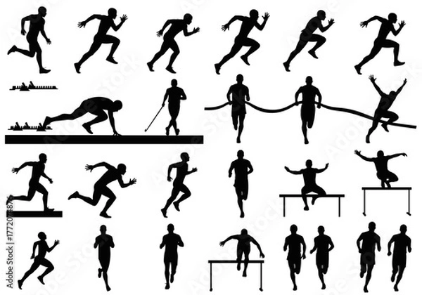 Fototapeta Vibrant Retro Miami Cityscape Illustration with Palm Trees and a Beautiful Sunset Horizon