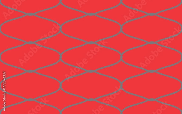 Obraz 手描きらせんパターン 金網風シームレスベクター　赤背景