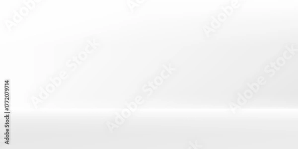 Obraz Cool abstract white room background. 3d vector winter studio display podium. Light grey color winter gradient bg simple abstract modern