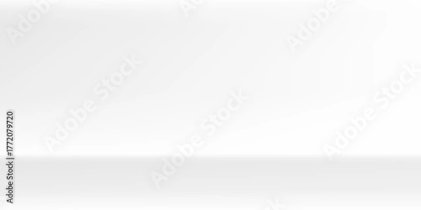 Fototapeta Cool abstract white room background. 3d vector winter studio display podium. Light grey color winter gradient bg simple abstract modern design