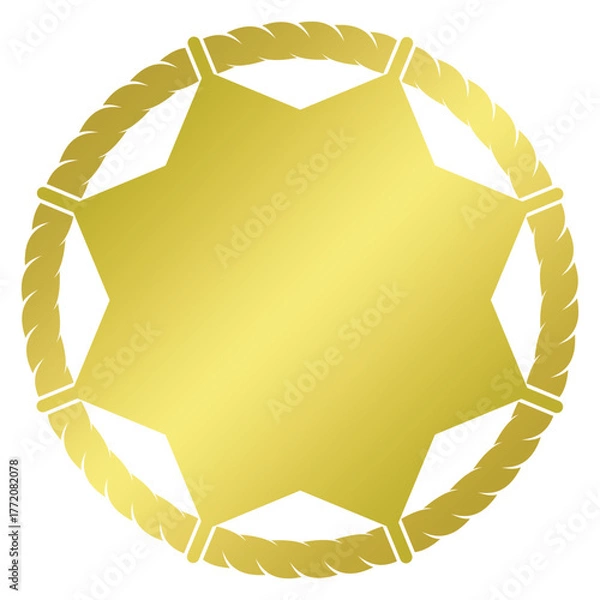 Obraz gold circular seal vector.eps