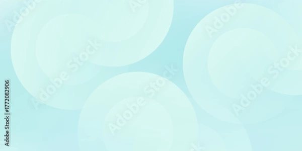 Fototapeta Minimalist cricle simple banner background. Green and blue gradations. Circle geometric background vector abstract modern simple