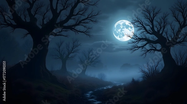 Obraz SPOOKY NIGHT BACKGROUND