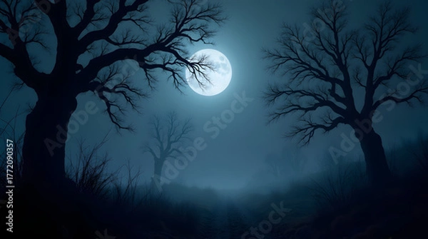 Obraz SPOOKY NIGHT BACKGROUND