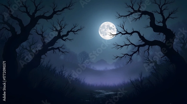 Obraz SPOOKY NIGHT BACKGROUND