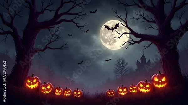 Obraz halloween background