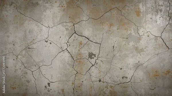 Fototapeta Weathered Concrete Wall Texture with Rustic Stains