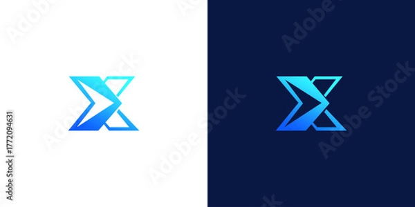 Fototapeta letter x abstract monogram logo vector design	