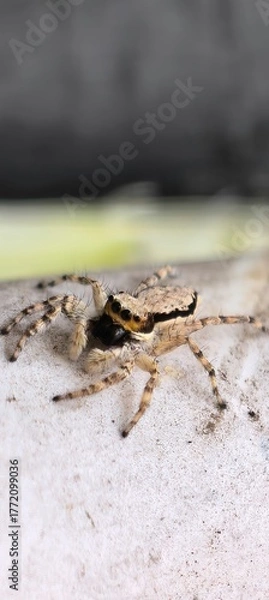 Fototapeta Tiny arachnid with striking features