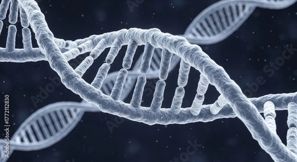 Fototapeta Abstract 3d rendering of a dna double helix structure